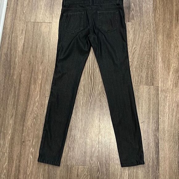 Shinny black jeggings. Size medium. - Picture 4 of 5